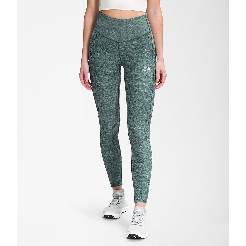 The North Face Leggings Womens Australia - The North Face Dune Sky 7/8 Green (GOE-193605)